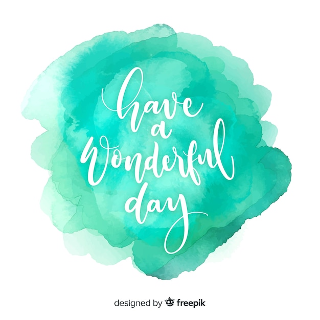 Positive message on watercolor background