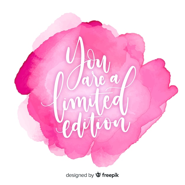 Positive message on watercolor background