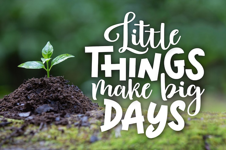 Free Vector positive mind lettering with photo
