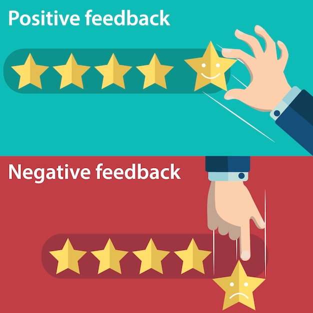 Positive and negative rating design