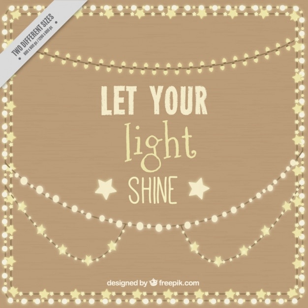 Free Vector positive phrase with lights