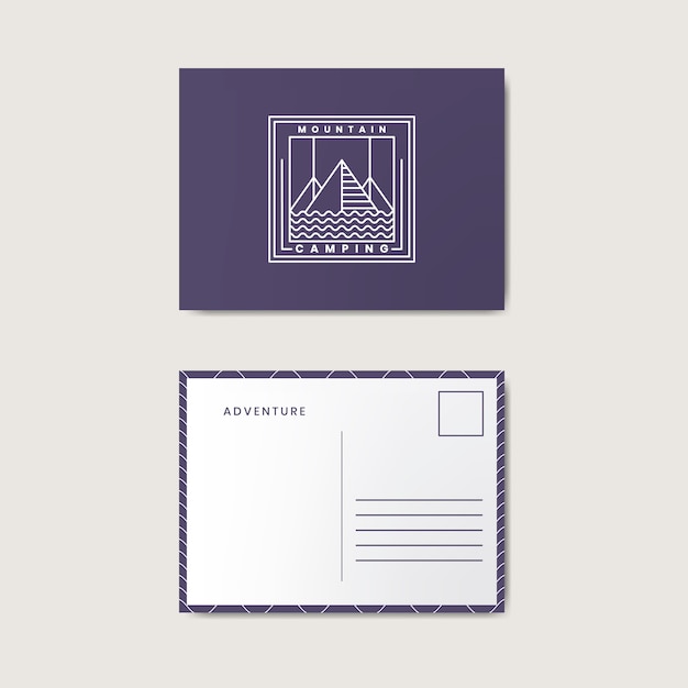 Free vector post card design template mockup