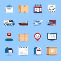 Free vector post icons set