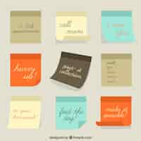 Free vector post-it pack with messages