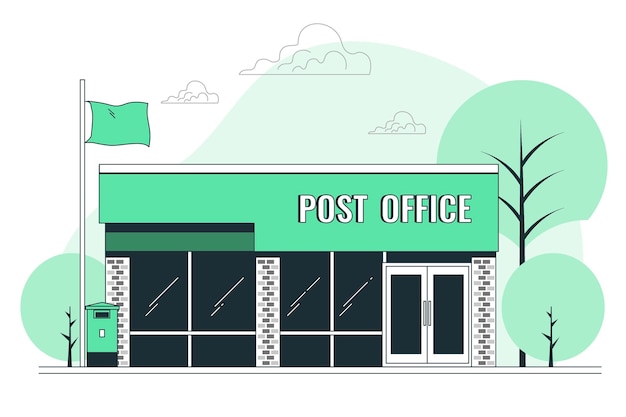 Free vector post office concept illustration