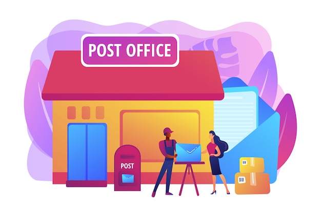 Post office services illustration