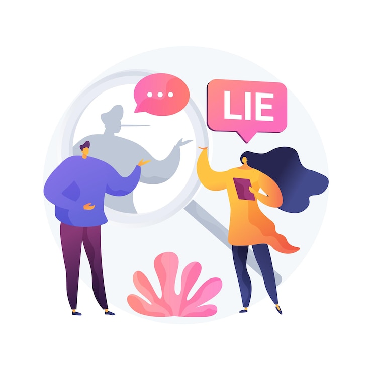 Free Vector post-truth abstract concept vector illustration. post-truth discourse, modern philosophy, alternative fact, fake news, cyber propaganda, political extremism, emotion and belief abstract metaphor.