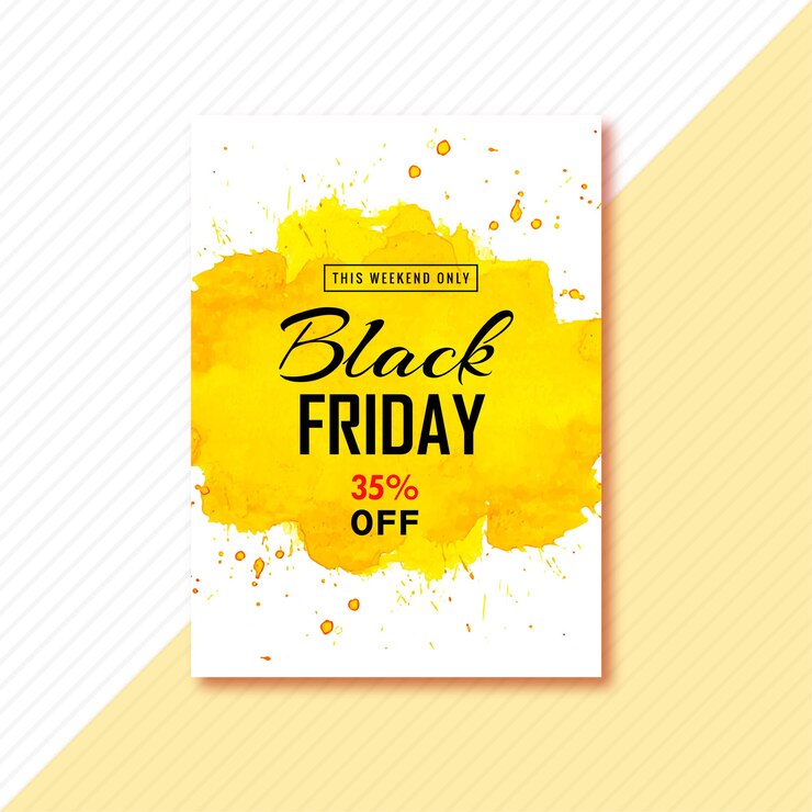 Free Vector poster for black friday brochure design