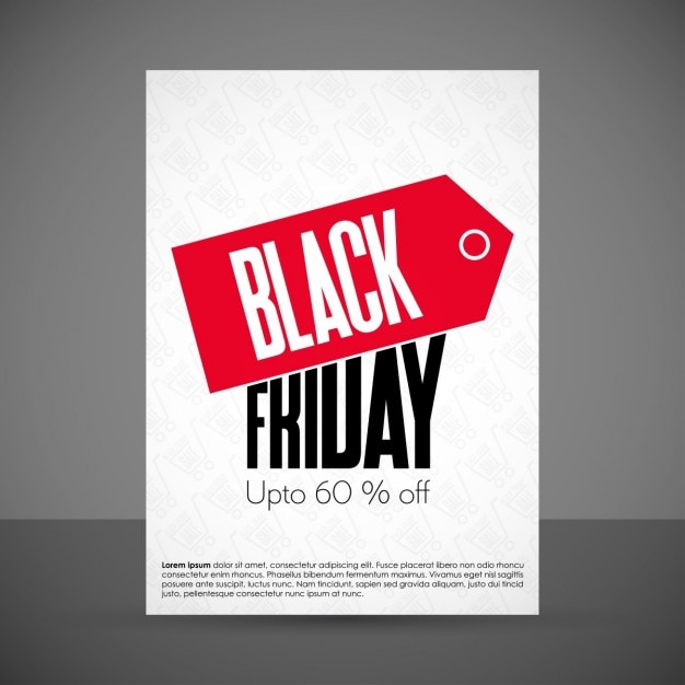 Free vector poster for black friday decorated with a red label
