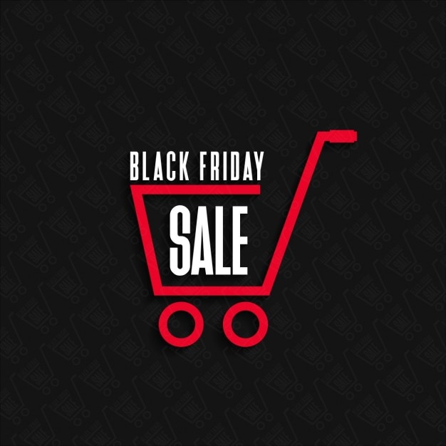 Free vector poster for black friday with shopping cart