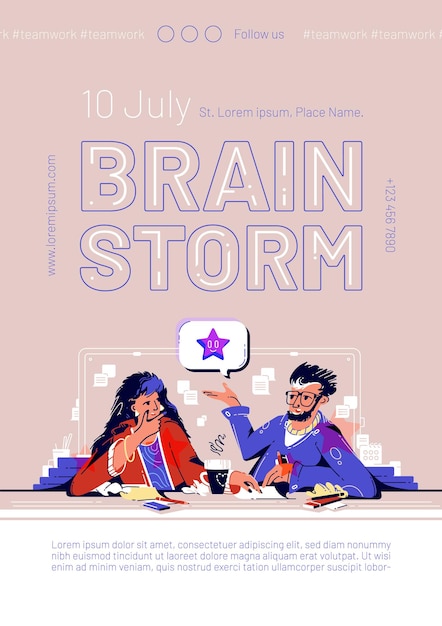 Poster of brainstorm team meeting