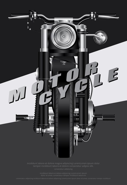 Poster Chopper Motorcycle isolated Vector Illustration