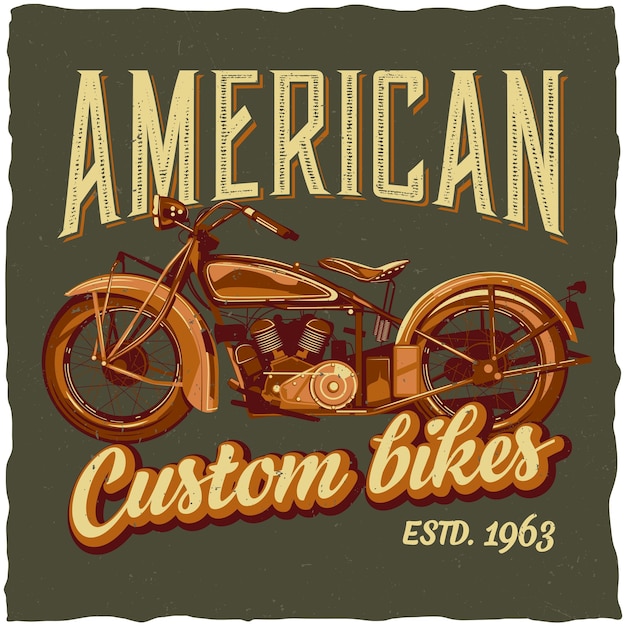 Poster of classic motorcycle