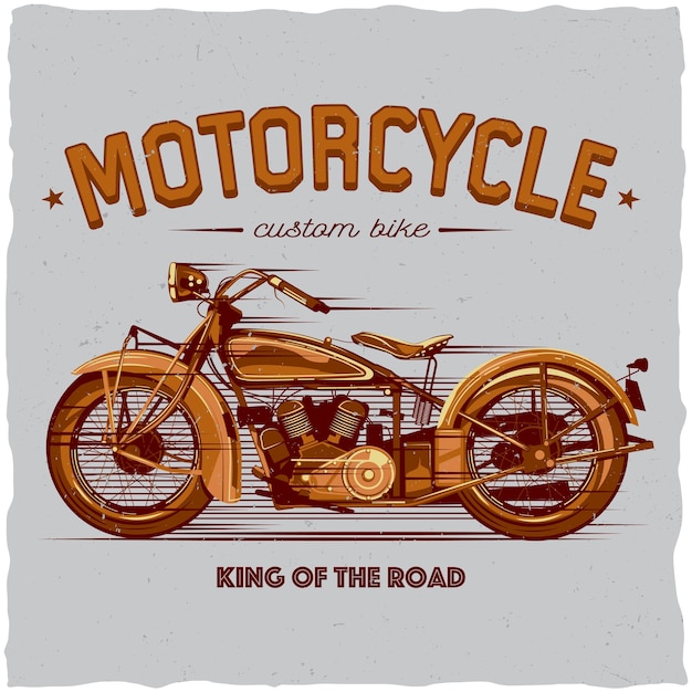 클래식 오토바이 포스터