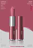 Free vector poster cosmetic lipstick advert