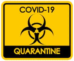 Free vector poster design for coronavirus theme with biohazard sign