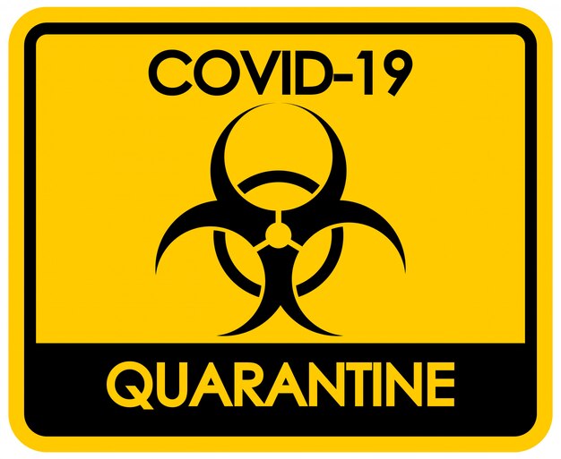 バイオハザードサイン付きコロナウイルステーマのポスターデザイン