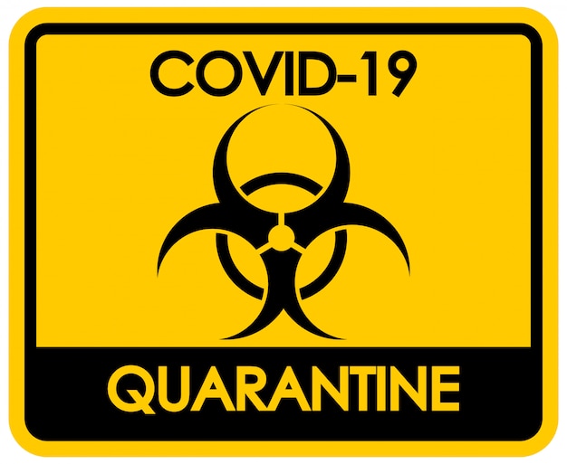 Poster design for coronavirus theme with biohazard sign