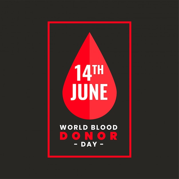 国際世界献血者デーのポスターデザイン
