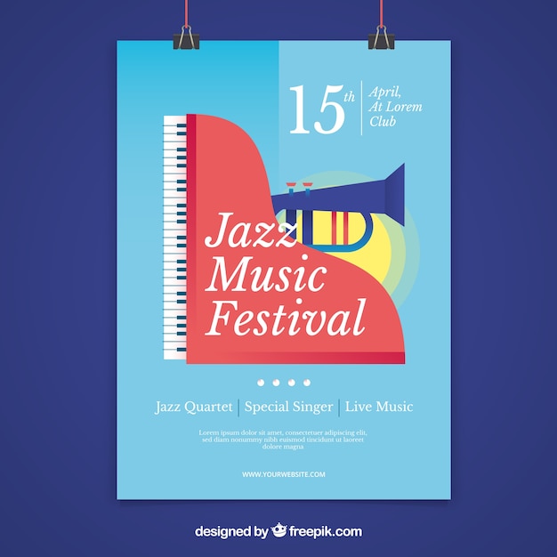 Design di poster per festival di musica jazz