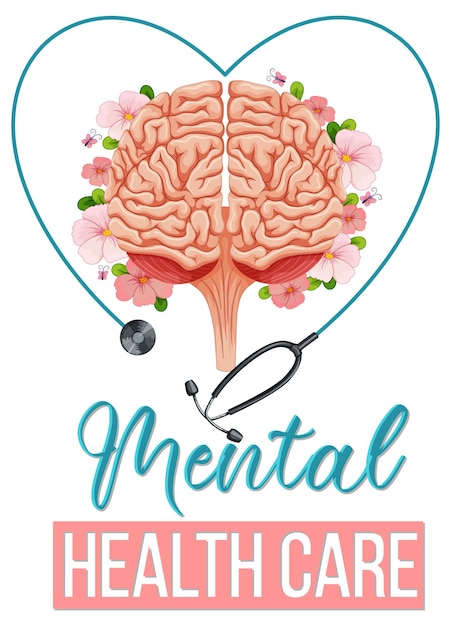 Free vector poster design for mental healthcare