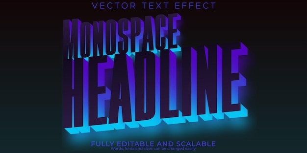 Free vector poster design text effect editable modern and creative text style