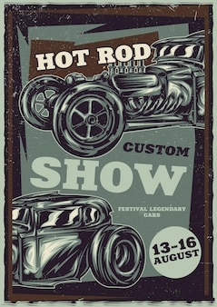 Poster design with custom hot rod