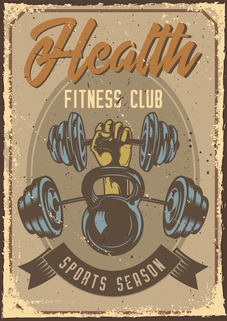 Proactfit Vintage Distressed Clean Grunge Gym Stock Vector (Royalty Free)  2336282705