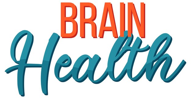 Poster design with word brain health