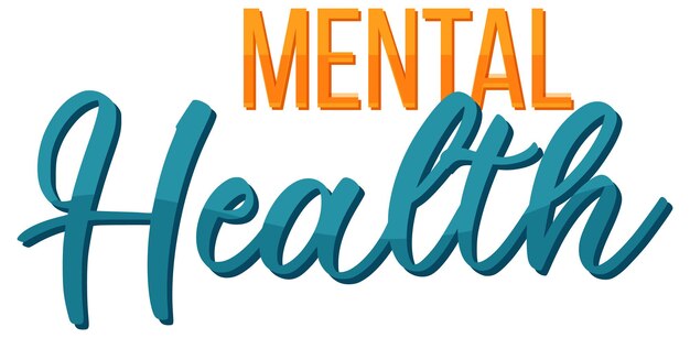 Дизайн плаката со словом психическое здоровье