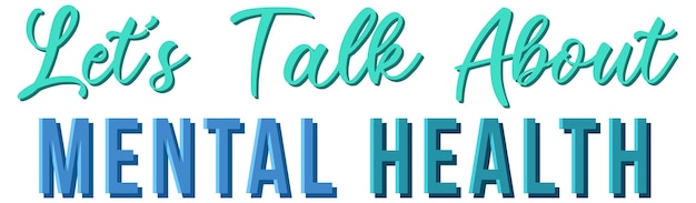 Free vector poster design with word talk mental health