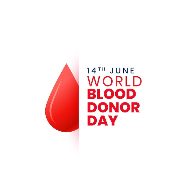 Free vector poster design for world blood donor day event