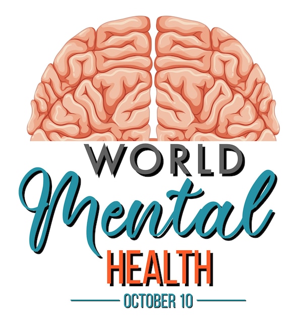 Free vector poster design for world mental health