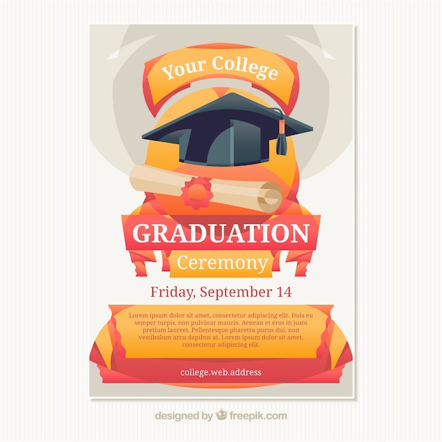 Poster for the graduation ceremony