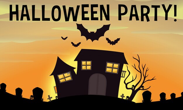 Плакат вечеринки Хэллоуина