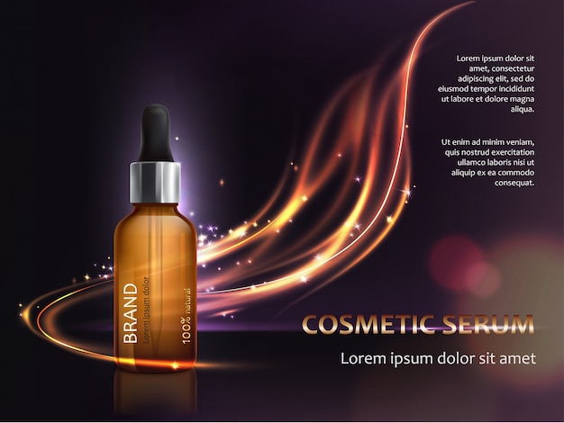 Free vector poster for the promotion of cosmetic anti-aging premium product