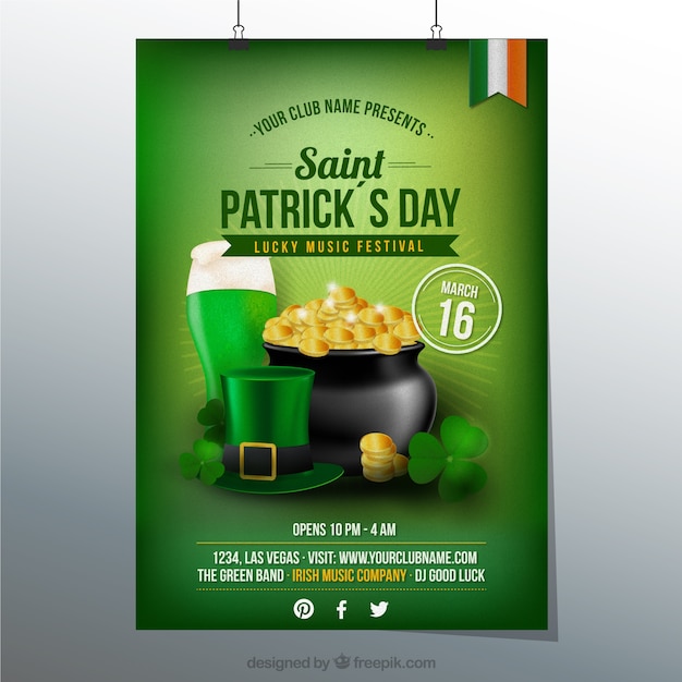 Poster for st patrick party