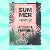 Free vector poster of summer festival