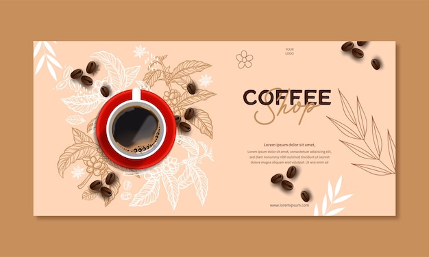 Poster template for coffee shop