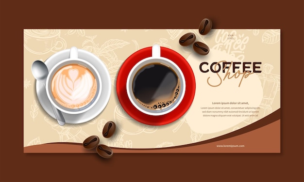 Poster template for coffee shop