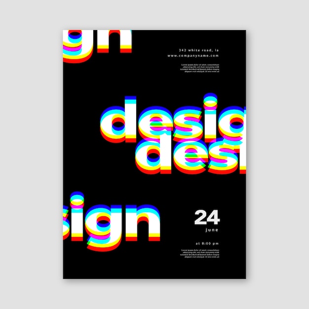 Poster template style for festival