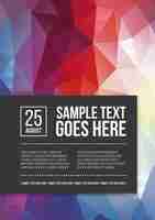 Free vector poster template with colorful polygons