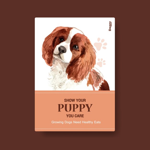 Poster template with dog