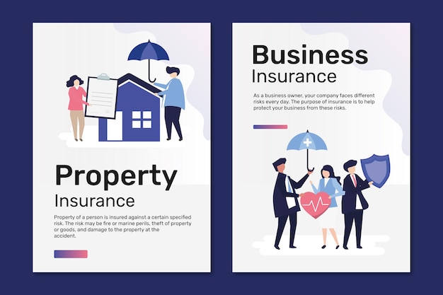 Poster templates for property and business insurance