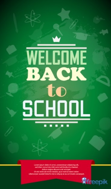 Poster welcome back to school