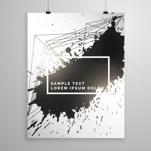 Free vector poster with black ink