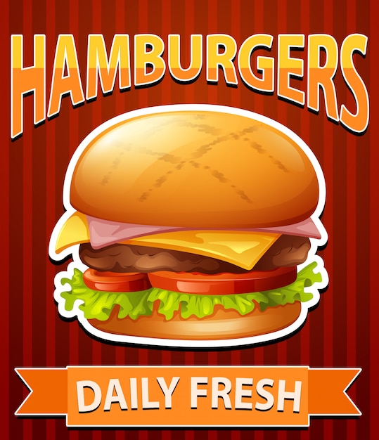 Постер с чизбургерами