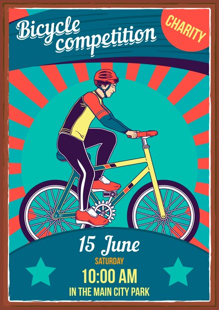 Poster with illustration of bicycles