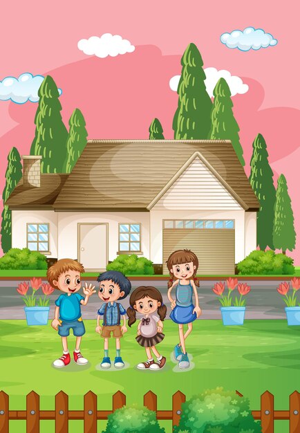 https://img.freepik.com/free-vector/poster-with-outdoor-house-scene-with-many-children_1308-57590.jpg?size=626&ext=jpg&ga=GA1.1.386372595.1698710400&semt=ais