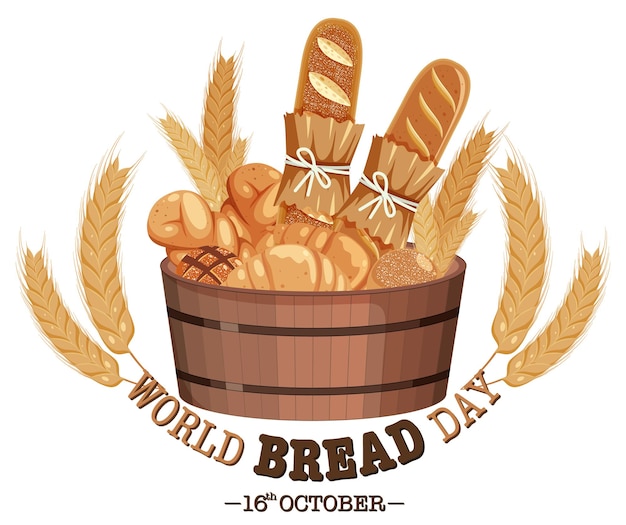 Free vector poster of world bread day